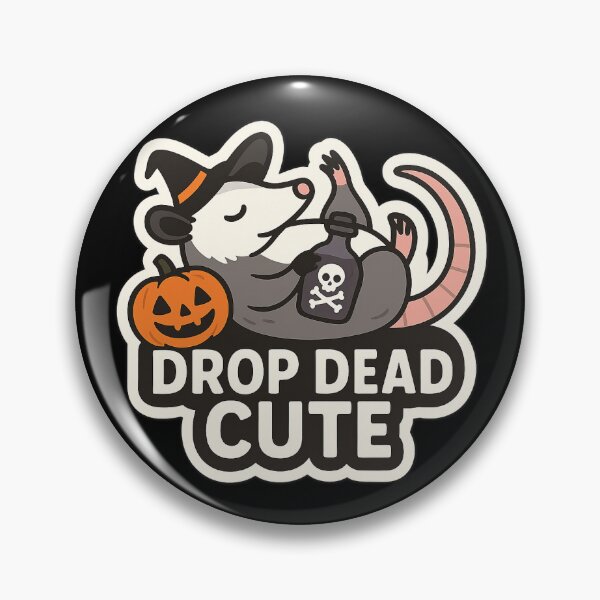 Item preview, DROP DEAD CUTE OPPOSUM Spooky Halloween Sticker designed and sold by brytieboo.