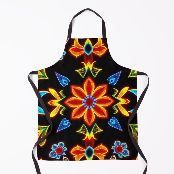 Item preview, Neon Lakota Floral Mandala - Vibrant Tribal Symmetry designed and sold by Nightcoder Designs.