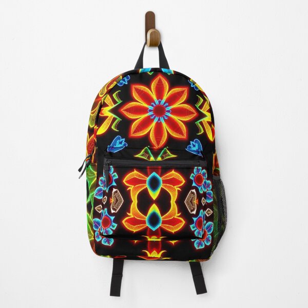 Item preview, Neon Lakota Floral Mandala - Vibrant Tribal Symmetry designed and sold by Nightcoder Designs.