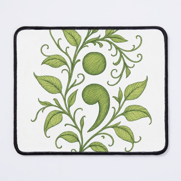 Item preview, Growing Through - Mental Health Semicolon designed and sold by TONSNAP.