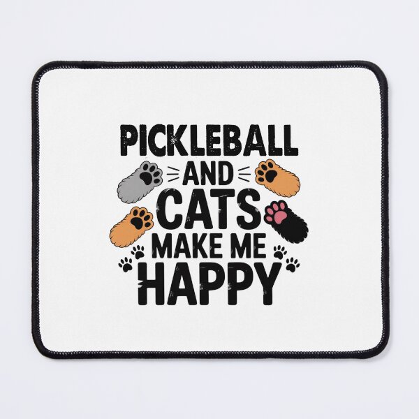Item preview, Pickleball And Cats Make Me Happy - Funny Pickleball Cats Lover designed and sold by Oussinc.