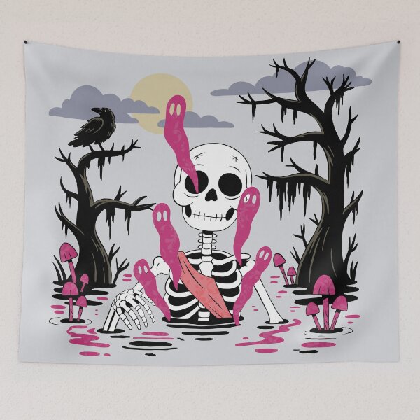 Item preview, Halloween Skeleton Spooky Ghost Swamp Monster designed and sold by Chelsealuv Krigbaum.