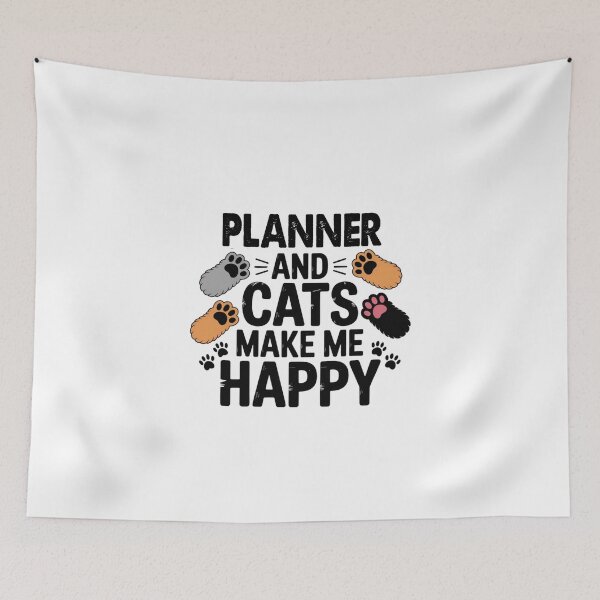 Item preview, Planner And Cats Make Me Happy - Funny Planner Cats Lover designed and sold by Oussinc.