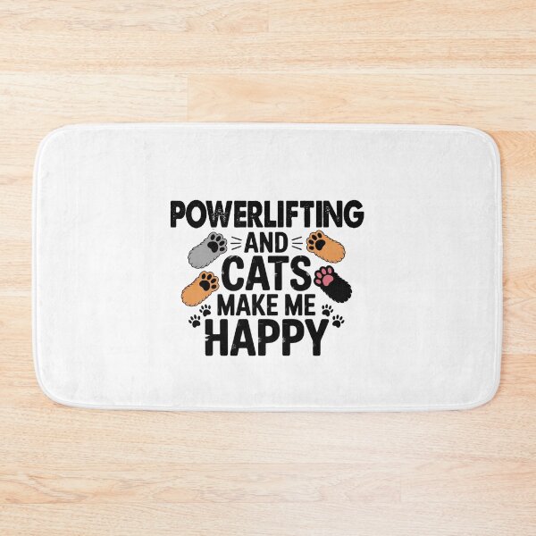 Item preview, Powerlifting And Cats Make Me Happy - Funny Powerlifting Cats Lover designed and sold by Oussinc.