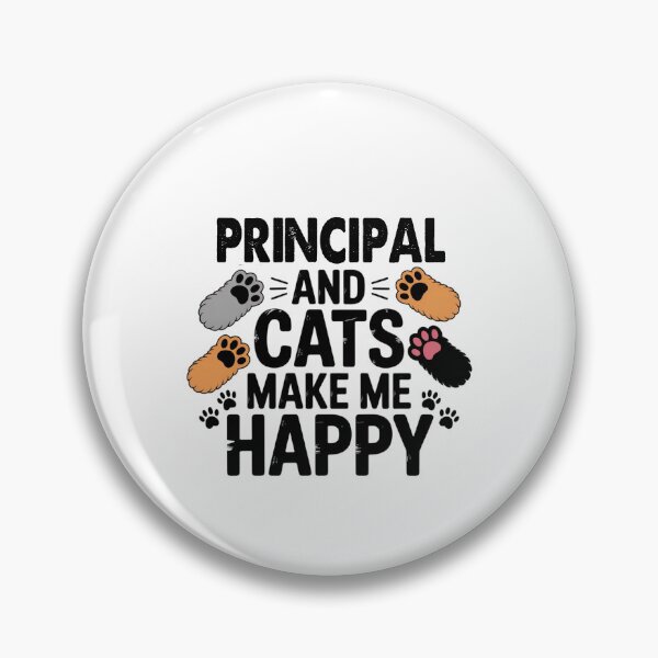 Item preview, Principal And Cats Make Me Happy - Funny Principal Cats Lover designed and sold by Oussinc.