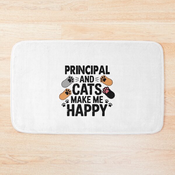 Item preview, Principal And Cats Make Me Happy - Funny Principal Cats Lover designed and sold by Oussinc.