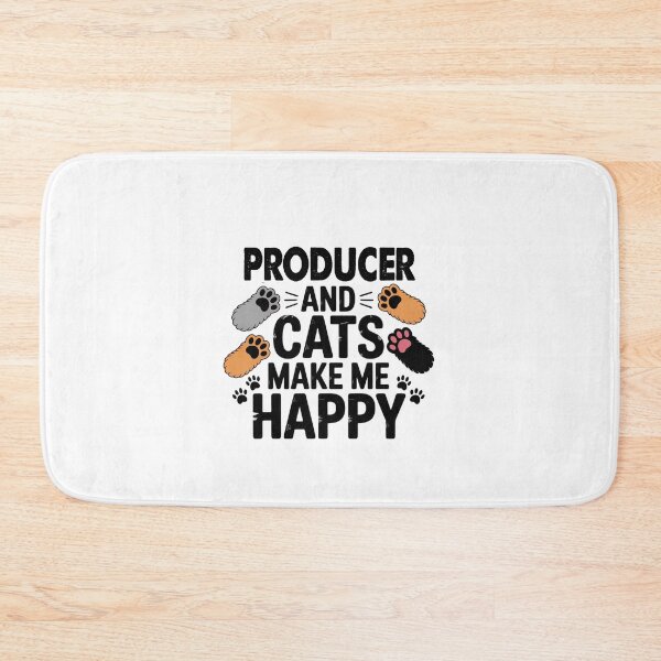 Item preview, Producer And Cats Make Me Happy - Funny Producer Cats Lover designed and sold by Oussinc.