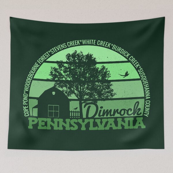 Item preview, Dimrock Pennsylvania Sunset Retro Vintage Local Pride Logo designed and sold by CRHPOD20.