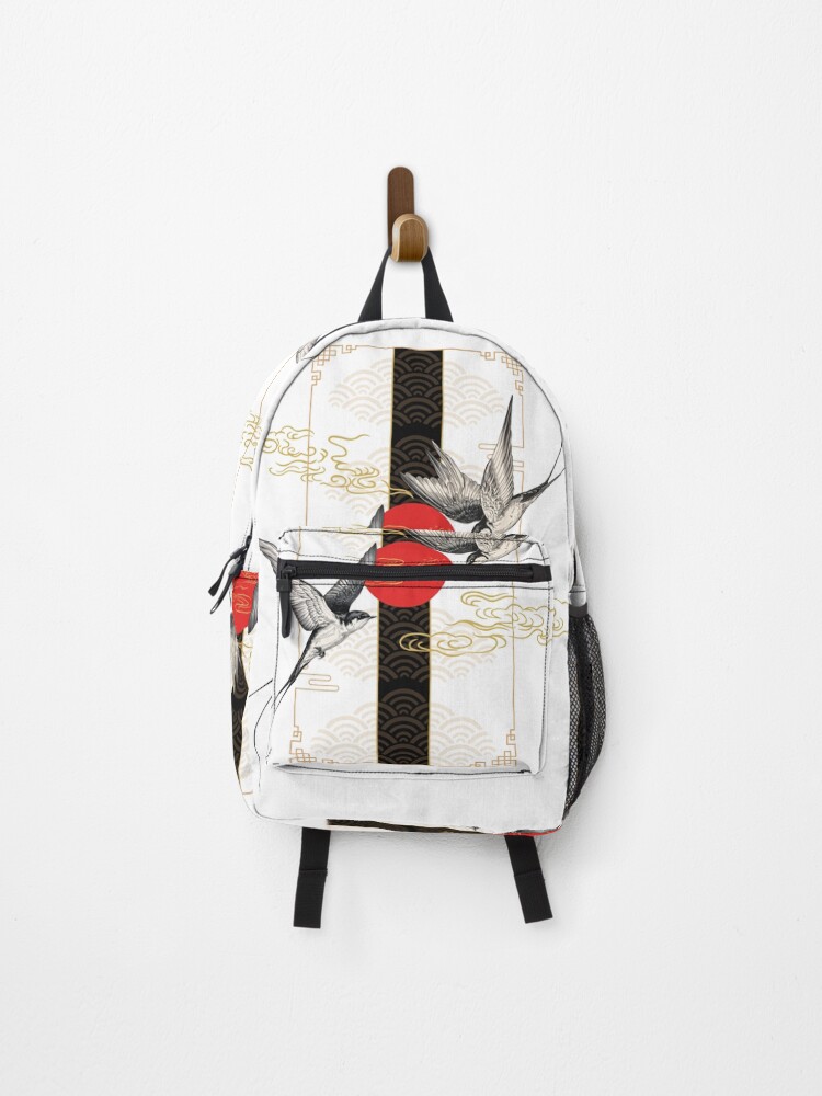 Thumbnail 1 of 3, Backpack, Aesthetic Swallows designed and sold by Inkception.