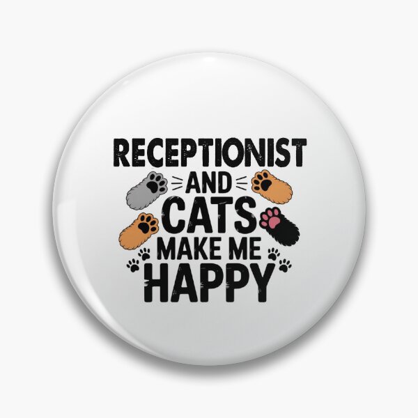 Item preview, Receptionist And Cats Make Me Happy - Funny Receptionist Cats Lover designed and sold by Oussinc.