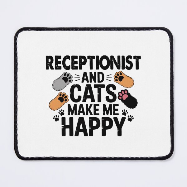 Item preview, Receptionist And Cats Make Me Happy - Funny Receptionist Cats Lover designed and sold by Oussinc.