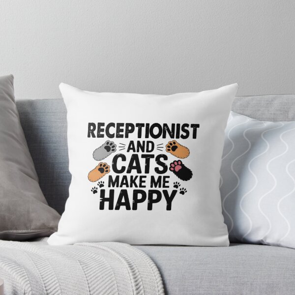 Item preview, Receptionist And Cats Make Me Happy - Funny Receptionist Cats Lover designed and sold by Oussinc.