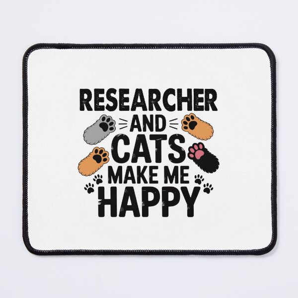 Item preview, Researcher And Cats Make Me Happy - Funny Researcher Cats Lover designed and sold by Oussinc.