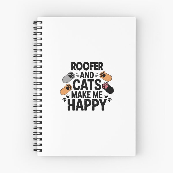 Item preview, Roofer And Cats Make Me Happy - Funny Roofer Cats Lover designed and sold by Oussinc.