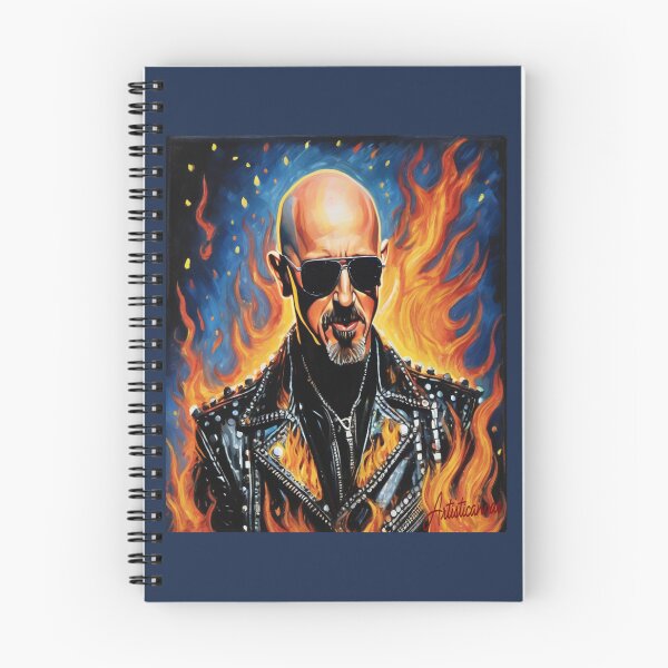 Artikelvorschau, „Metal God’s Blaze: Rob Halford im Konzert Firestorm“ entworfen und verkauft von Artisticanvas.