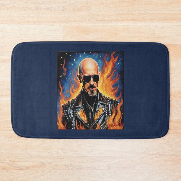 Item preview, "Metal God's Blaze: Rob Halford in Concert Firestorm" designed and sold by Artisticanvas.