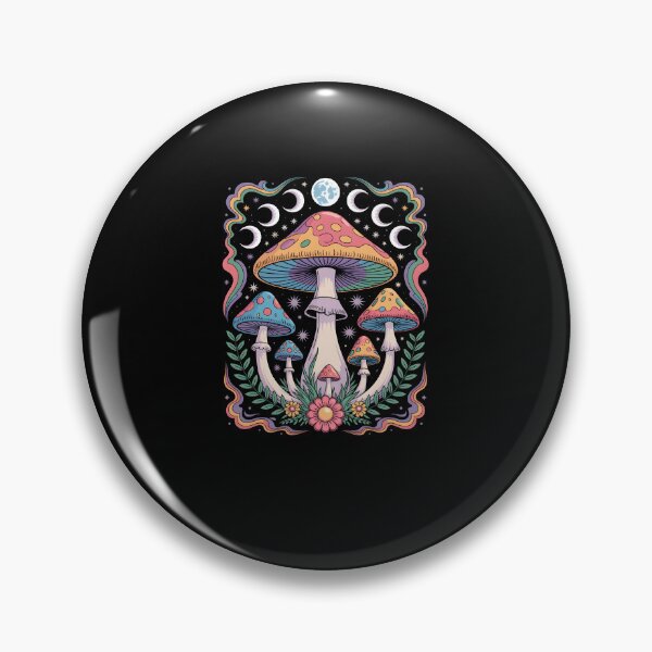 Item preview, Hippie Witchy Psychedelic Mushroom Magic with Boho Moon Phases and Mystical Trippy Vibes designed and sold by MissRasheedHam.