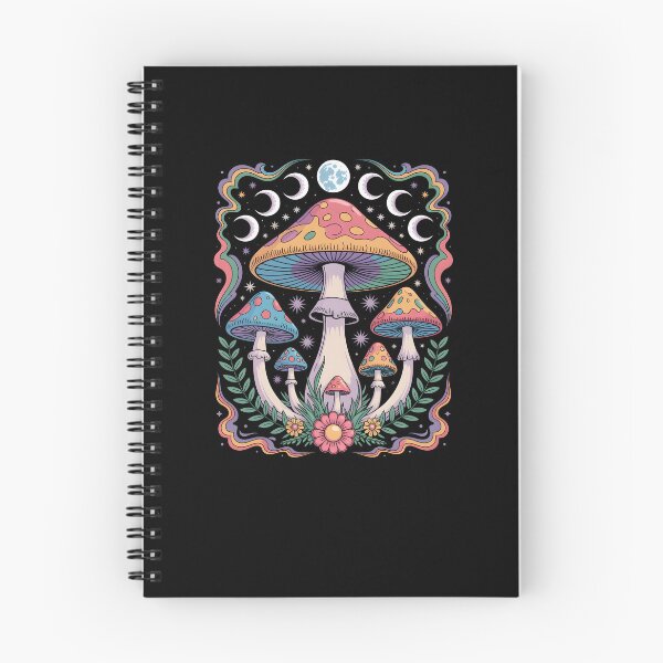 Item preview, Hippie Witchy Psychedelic Mushroom Magic with Boho Moon Phases and Mystical Trippy Vibes designed and sold by MissRasheedHam.
