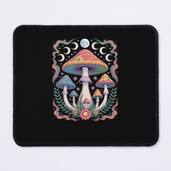 Item preview, Hippie Witchy Psychedelic Mushroom Magic with Boho Moon Phases and Mystical Trippy Vibes designed and sold by MissRasheedHam.