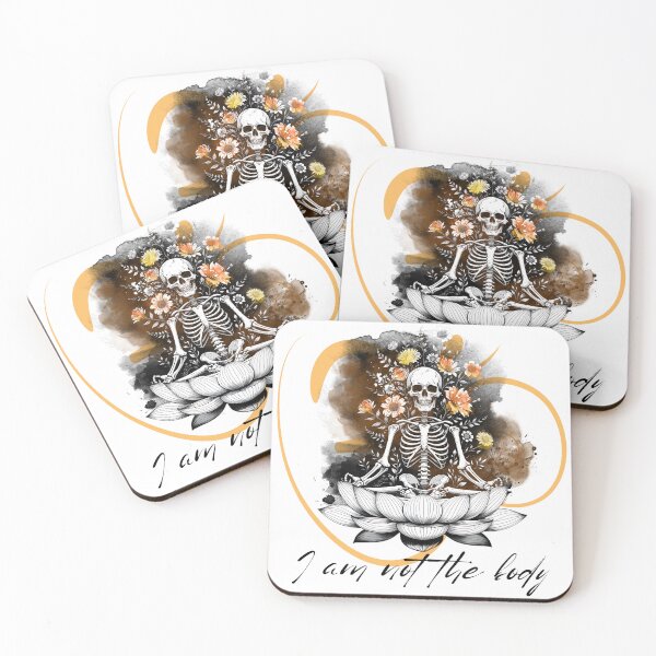 Item preview, Meditating Skeleton on Lotus designed and sold by Nacho Average Designs.