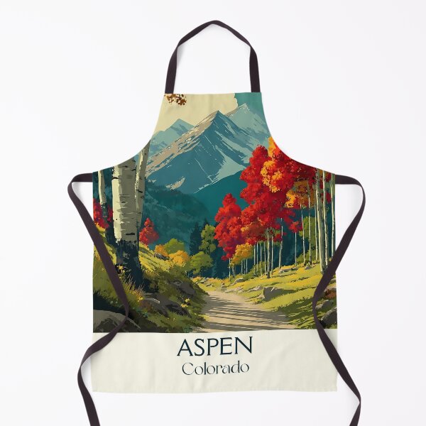 Item preview, Aspen Colorado Vintage Travel Poster | Fall Foliage Art designed and sold by TuncGK.