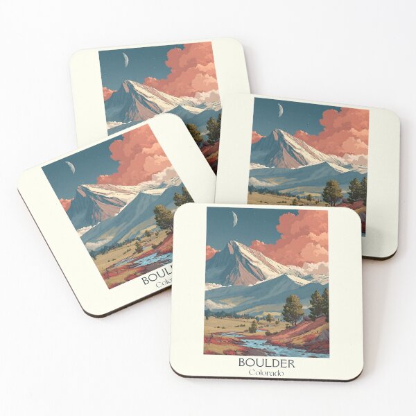 Item preview, Boulder Colorado Vintage Poster | The Flatirons Art designed and sold by TuncGK.