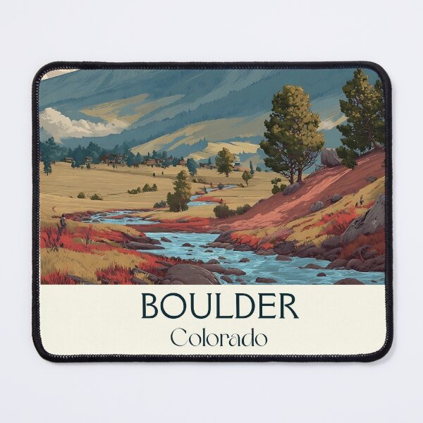 Item preview, Boulder Colorado Vintage Poster | The Flatirons Art designed and sold by TuncGK.