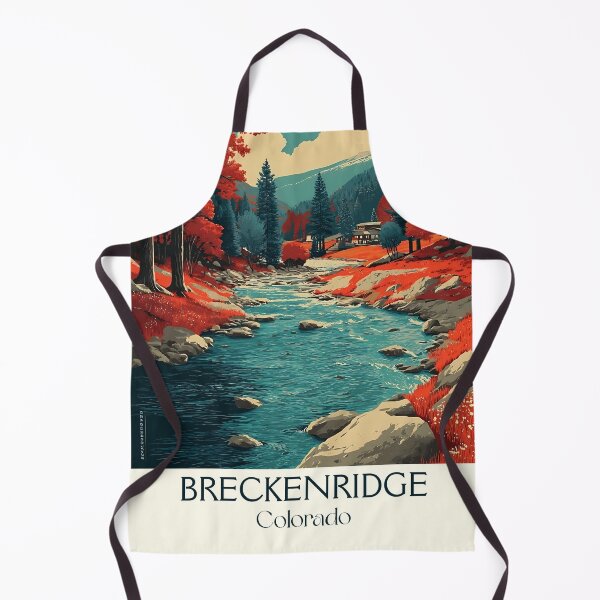 Item preview, Breckenridge Colorado Vintage Travel Poster | Ski Town Art designed and sold by TuncGK.
