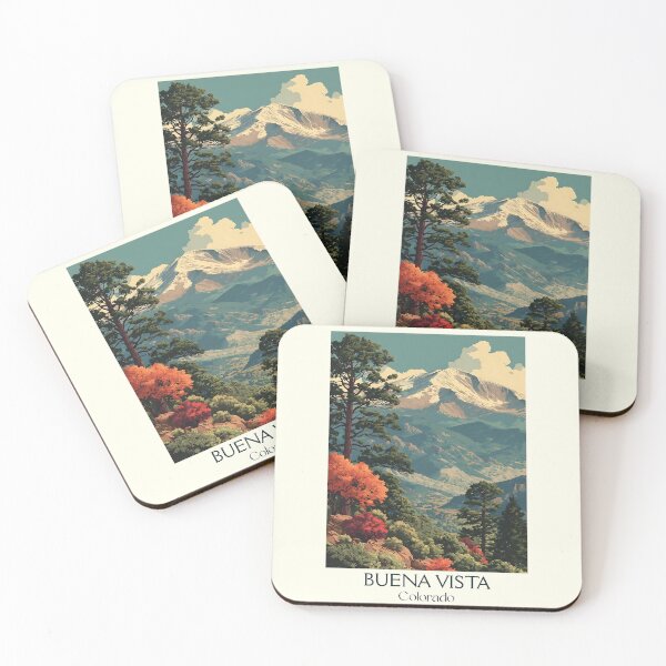 Item preview, Buena Vista Colorado Retro Poster | Collegiate Peaks Art designed and sold by TuncGK.