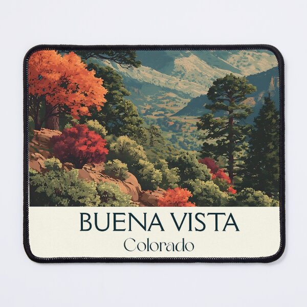 Item preview, Buena Vista Colorado Retro Poster | Collegiate Peaks Art designed and sold by TuncGK.