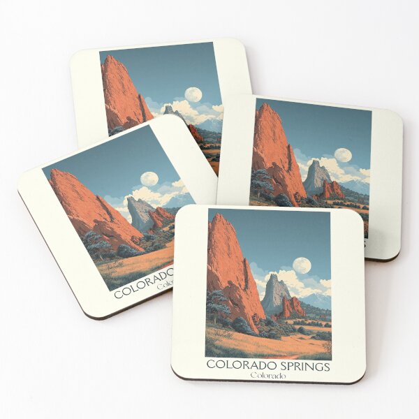 Item preview, Colorado Springs Vintage Poster | Garden of the Gods Art designed and sold by TuncGK.