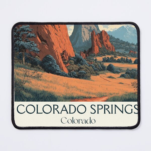 Item preview, Colorado Springs Vintage Poster | Garden of the Gods Art designed and sold by TuncGK.