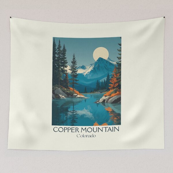 Item preview, Copper Mountain Colorado Retro Poster | Ski Resort Art designed and sold by TuncGK.