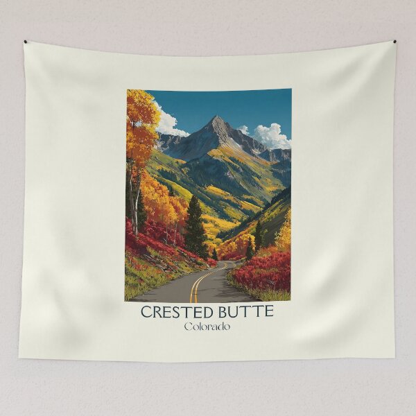 Item preview, Crested Butte Colorado Vintage Poster | Mountain Valley Art designed and sold by TuncGK.