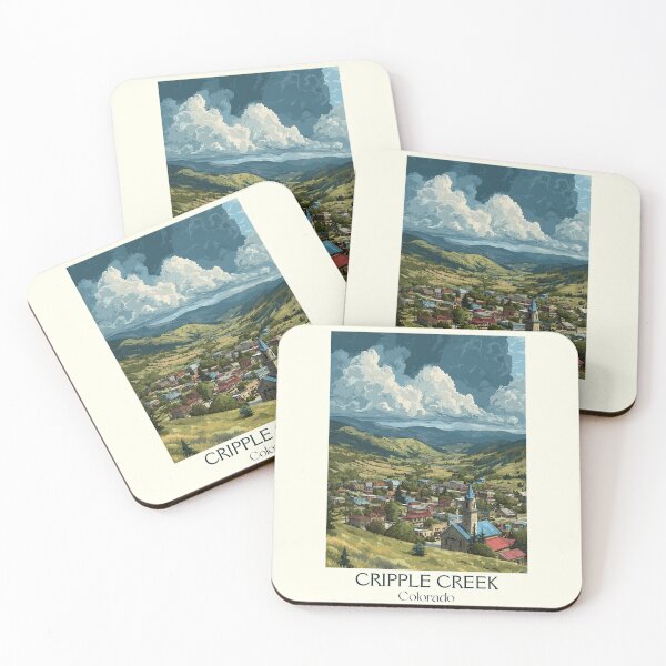 Item preview, Cripple Creek Colorado Retro Poster | Historic Mountain Town designed and sold by TuncGK.