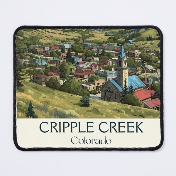 Item preview, Cripple Creek Colorado Retro Poster | Historic Mountain Town designed and sold by TuncGK.