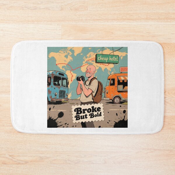 Item preview, No Money, No Hair, No Problem – Funny Bald Travel Adventure Design designed and sold by designer14years.