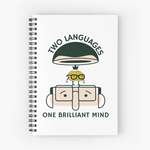 Item preview, Two Languages, One Brilliant Mind designed and sold by MsUniqueTees.