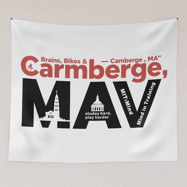 Item preview, Brains, Bikes & Bagels – Cambridge Massachusetts Typography Design designed and sold by designer14years.