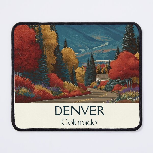 Item preview, Denver Colorado Vintage Travel Poster | Mile High City Art designed and sold by TuncGK.