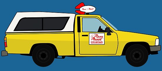 pizza planet truck sign