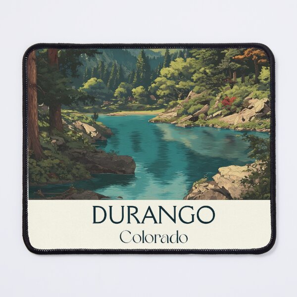 Item preview, Durango Colorado Retro Poster | San Juan Mountains Art designed and sold by TuncGK.