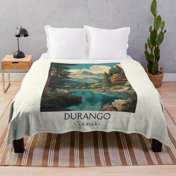 Item preview, Durango Colorado Retro Poster | San Juan Mountains Art designed and sold by TuncGK.