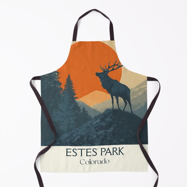 Item preview, Estes Park Colorado Vintage Poster | Mountain Wildlife Art designed and sold by TuncGK.