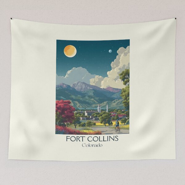 Item preview, Fort Collins Colorado Vintage Poster | Front Range City designed and sold by TuncGK.