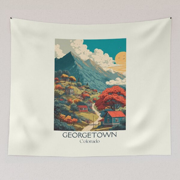 Item preview, Georgetown Colorado Retro Poster | Historic Mountain Village designed and sold by TuncGK.