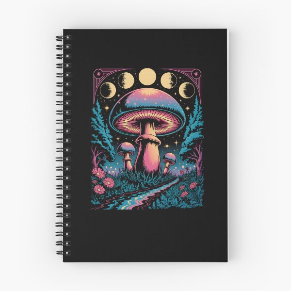 Item preview, Hippie Witchy Psychedelic Mushroom Magic with Boho Moon Phases and Mystical Trippy Vibes designed and sold by MissRasheedHam.
