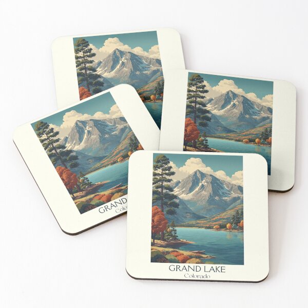 Item preview, Grand Lake Colorado Vintage Poster | Rocky Mountain Lake Art designed and sold by TuncGK.