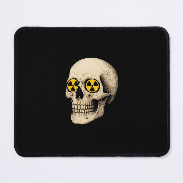 Item preview, Skull with Trefoil radiation symbol eyes  designed and sold by goodtorad.