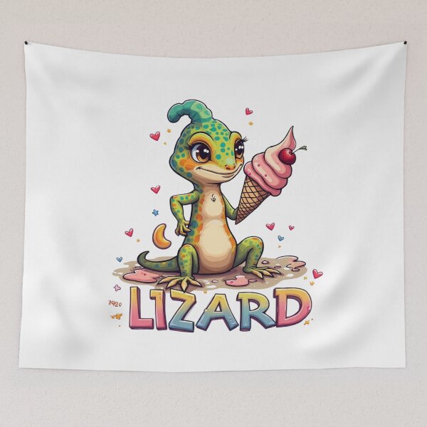Item preview, Elio Lizard Meme - Cute Green Guy with Ice Cream designed and sold by lojadpop.
